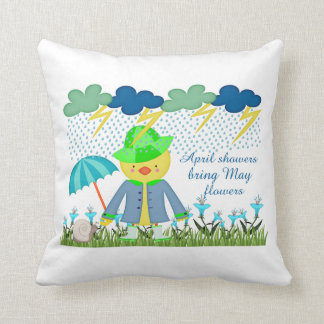 Coussin Les douches mignonnes Bring d'avril de canard
