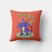 Coussin Les dragons sont magiques. (Verso)