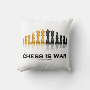 Coussin Les Échecs Reflètent La Guerre Jeu D'Échecs Pièces