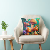 Coussin Les elfs de champignons dans le champ jettent l'or (Chaise)