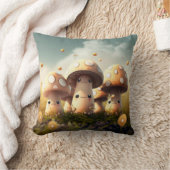 Coussin Les elfs de champignons dans le champ jettent l'or (Couverture)
