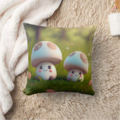 Coussin Les elfs de champignons dans le champ jettent l'or (Couverture)