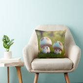 Coussin Les elfs de champignons dans le champ jettent l'or (Chaise)