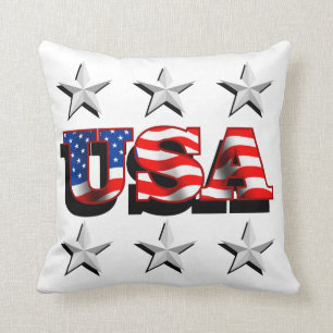 Coussin Les Etats-Unis 1 avec le carreau d'étoiles