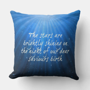Coussin Les étoiles brillent fort sur la naissance de notr