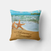 Coussin Les étoiles de mer couplent DEMANDENT À FAIRE (Verso)