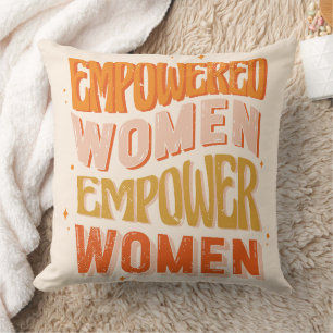 Coussin Les femmes autonomes empoderent les femmes Typogra
