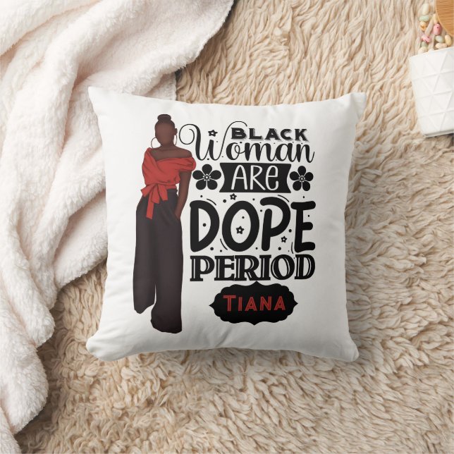 Coussin Les femmes noires sont Dope Melanin Girl (Couverture)