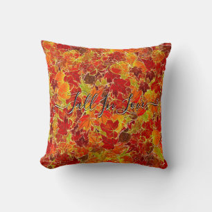 Coussin Les Feuilles de l'érable à la cime en automne, tom