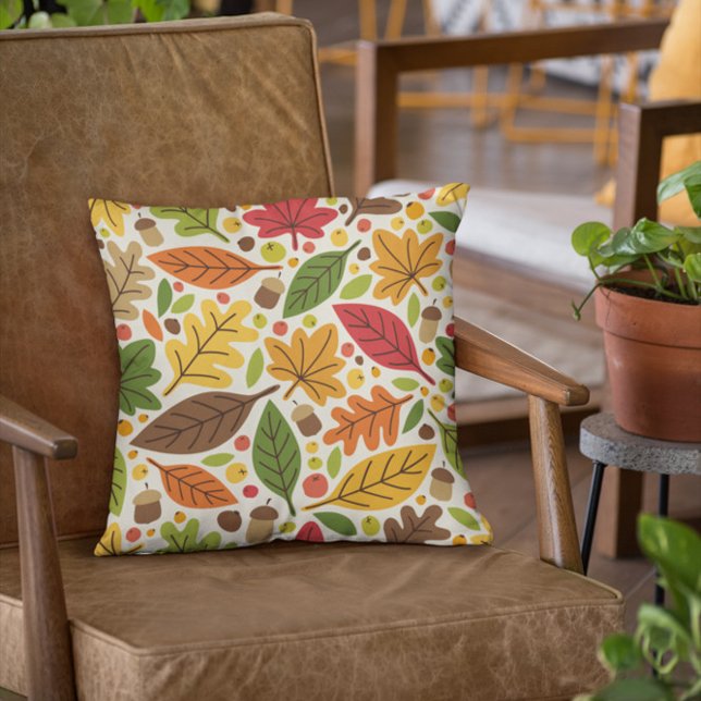 Coussin Les Feuilles de Terracotta tombent (Créateur téléchargé)