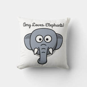 Coussin Les filles et les garçons aiment les éléphants