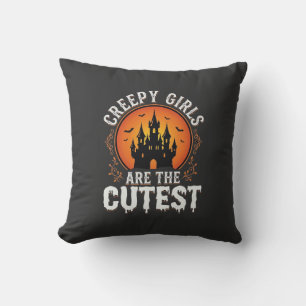 Coussin Les Filles Flippantes Sont Le Design De Halloween