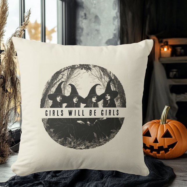 Coussin "Les Filles Seront Des Filles | Halloween à thème  (Créateur téléchargé)