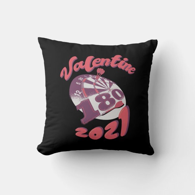 Coussin Les fléchettes sont ma Saint-Valentin 2021 (Recto)