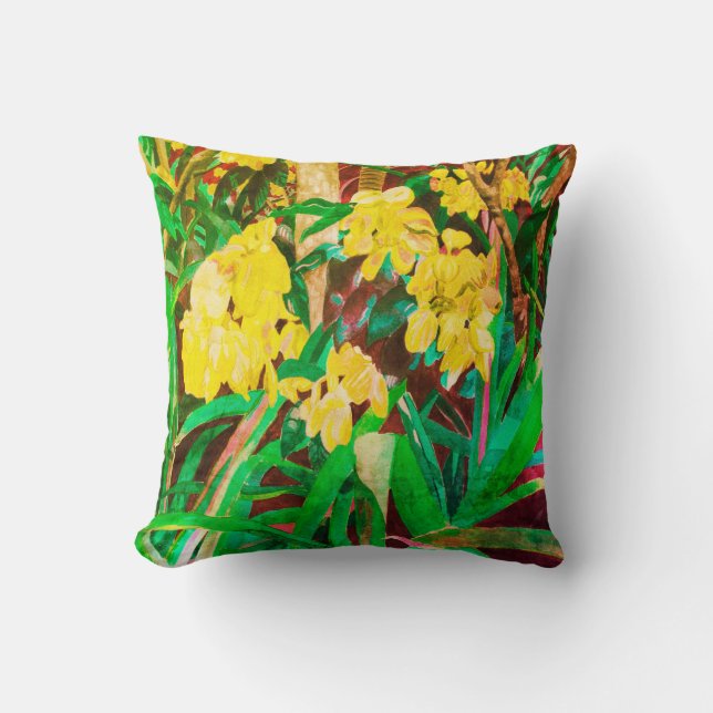 Coussin Les fleurs jaunes lancent l'oreiller (Recto)