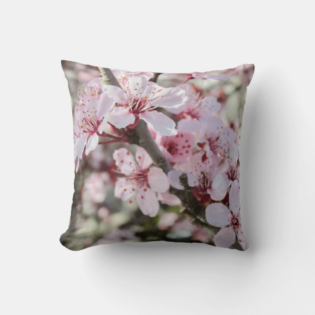 Coussin Les Fleurs Roses Fleurs Rouges. (Recto)
