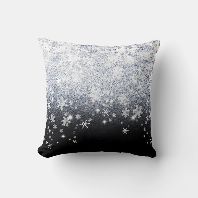 Coussin Les flocons de neige de Noël (Recto)