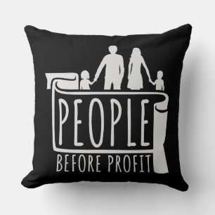 Coussin Les Gens Avant le Profit Activisme Justice Sociale