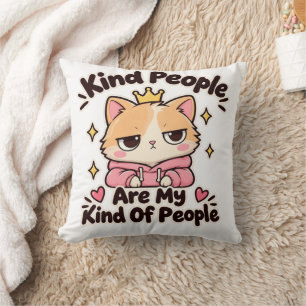 Coussin Les gens gentils sont mon genre de personnes Chat