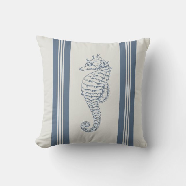 Coussin Les Grandes Nautiques Du Cheval Bleu (Recto)