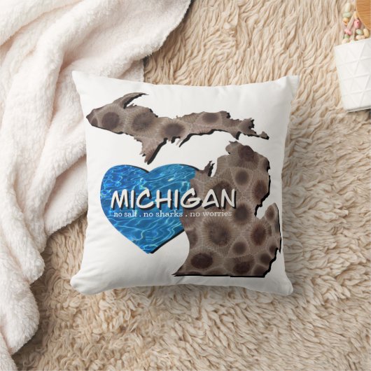 Coussin Les Grands Lacs | pas de sel, pas de requins, pas  (Couverture)