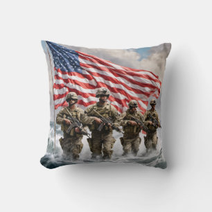 Coussin Les héros militaires lancent l'oreiller