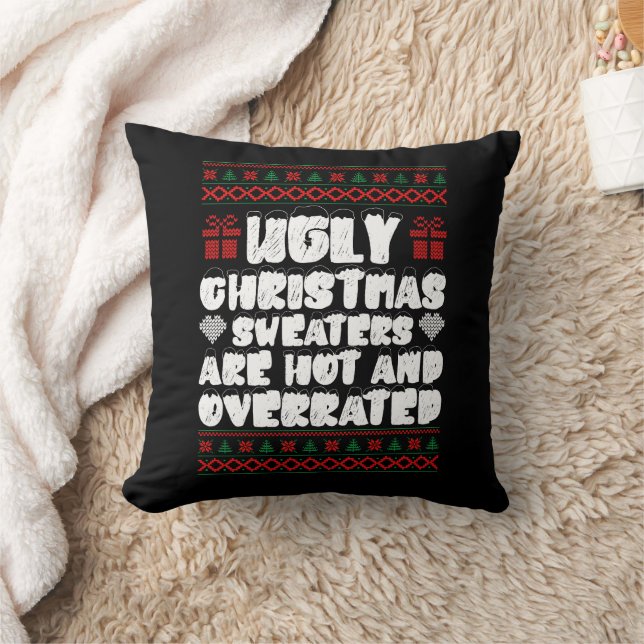 Coussin Les horribles pulls de Noël sont tendance et sures (Couverture)