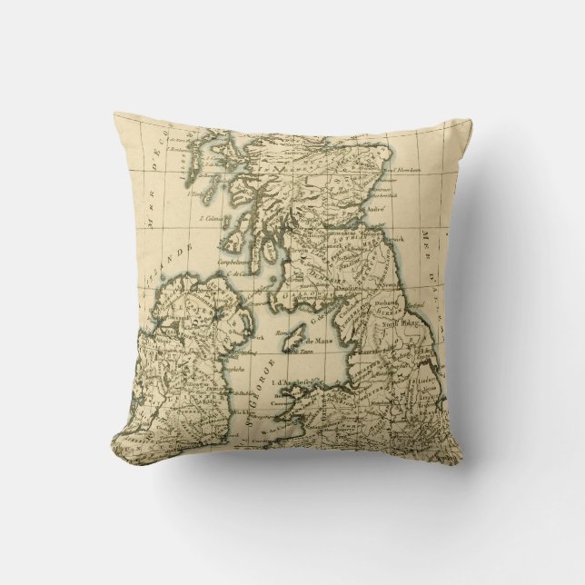Coussin Les îles britanniques (Recto)