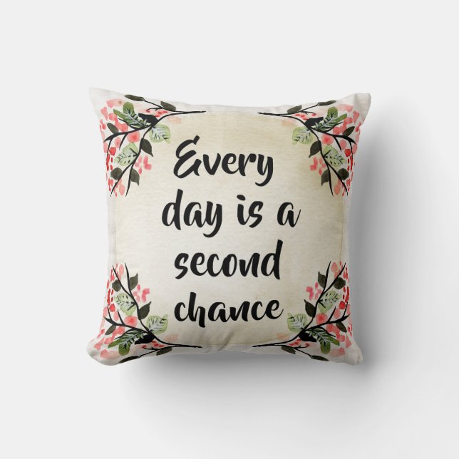 Coussin Les inspirations de Becca - chaque seconde chance (Recto)