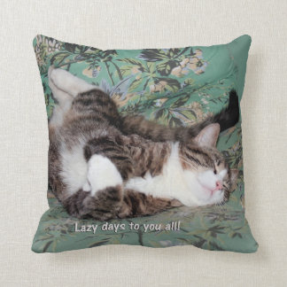 Coussin Les jours paresseux de Kitty