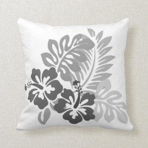 Coussin Les ketmies conçoivent la collection noire et