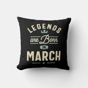 Coussin Les légendes sont nées en Mars - Mars Anniversaire