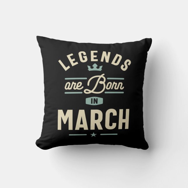 Coussin Les légendes sont nées en Mars - Mars Anniversaire (Recto)