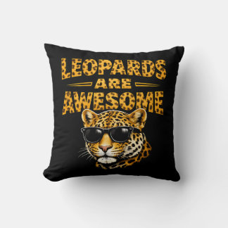 Coussin Les léopards sont géniaux – Léopard avec lunettes