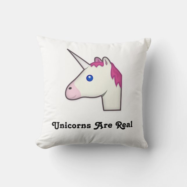 Coussin Les licornes sont vrai carreau ! (Recto)
