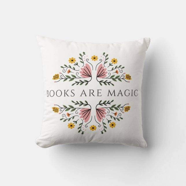 Coussin Les livres sont magiques (Recto)