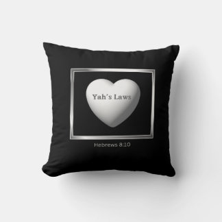 Coussin Les lois de Yah écrites sur nos coeurs