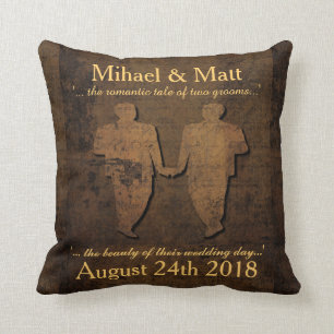 Coussin Les mariés légendaires d'amour reposent le cadeau