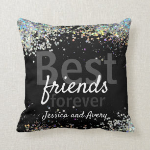 Coussin Les meilleurs amis de Parties scintillant
