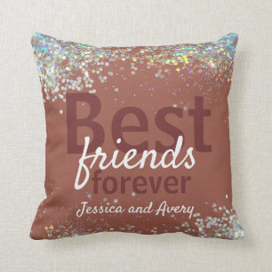 Coussin Les meilleurs amis de Parties scintillant