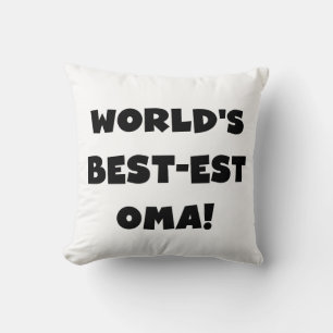 Coussin Les meilleurs cadeaux Oma Noir ou Blanc du monde