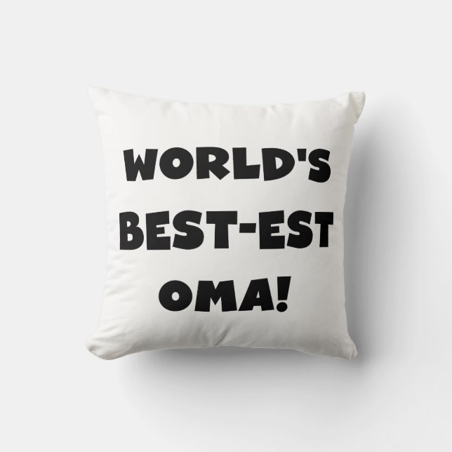 Coussin Les meilleurs cadeaux Oma Noir ou Blanc du monde (Recto)
