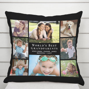 Coussin Les meilleurs grands-parents du monde Photo Collag