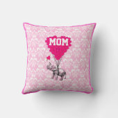 Coussin Les mères des damas roses romantiques (Verso)