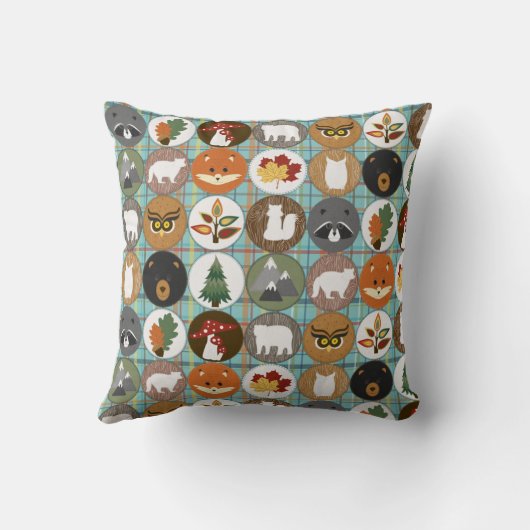 Coussin Les mignons animaux en bois (Verso)