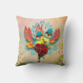 Coussin Les mignons oiseaux du bon humour. (Verso)