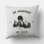 Coussin Les montagnes appellent et nous y allons (Verso)