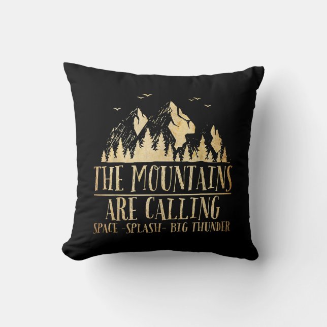 Coussin Les montagnes appellent Space Splash Big Thunder (Recto)