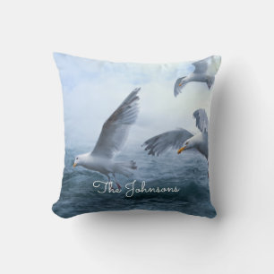Coussin Les mouettes volent au-dessus de la mer