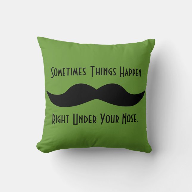 Coussin Les moustaches arrivent (Recto)